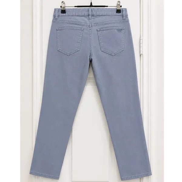 Tory Burch Alexa Cropped Skinny Jeans Size 28 Slate Blue - Image 4
