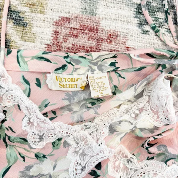 Victoria's Secret Pink VTG Fairy Lace Bodysuit Medium Gold Label Y2K 90s Romantic - Image 7