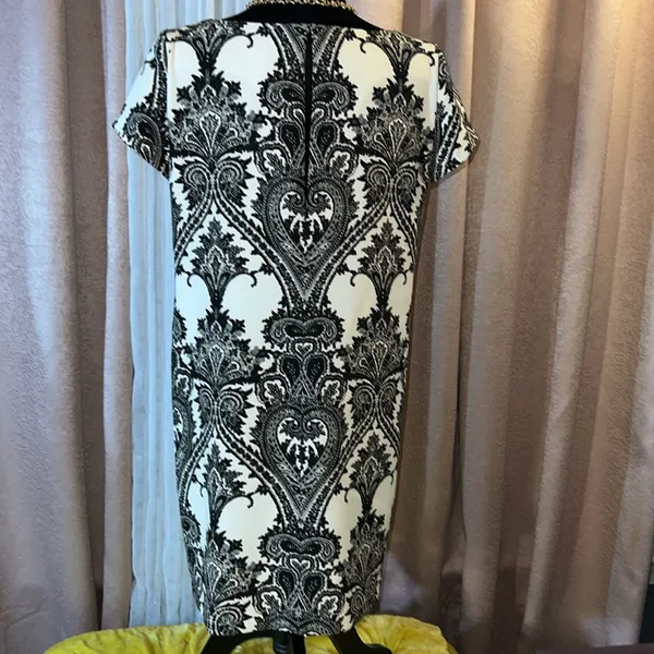 Zara Woman Size L Paisley Short Sleeved Dress - Image 7