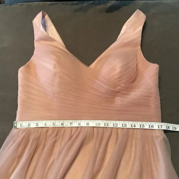 Women’s Pink Tea Length V-Neck Corset Back Prom Party Dress Size 16 - Image 8