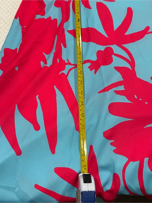 Sleeveless Maxi Dress in Turquoise with Hot Pink Floral Print - Image 6
