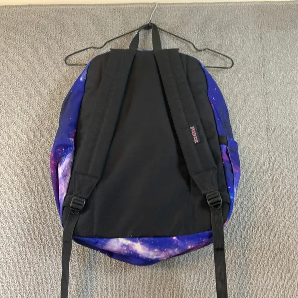 JanSport SuperBreak Backpack Unisex Large Purple Galaxy Nebula Print - Image 5