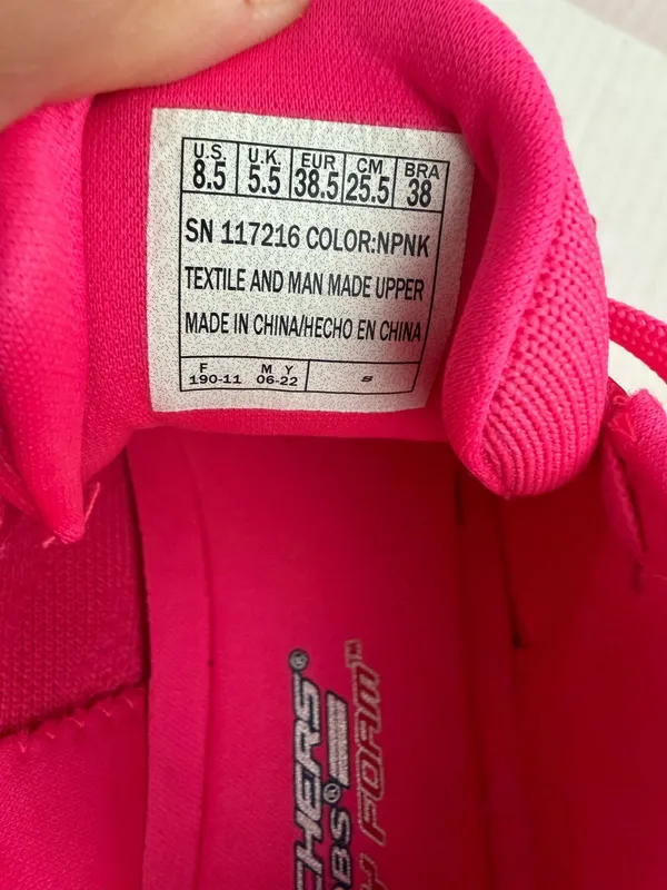 BOBS from Skechers Chaos Hot Pink Knit Lace-Up Sneakers - Image 9