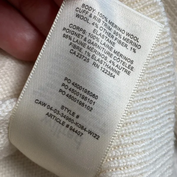 Wilfred Merino Wool Blend Sweater Collared Knit Top Pullover XS - flaw‎ - Image 6