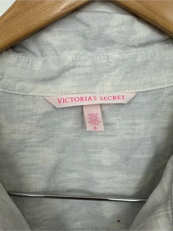 Victoria’s Secret Linen Type Geometric Romper one piece coverup size 6 - Image 3