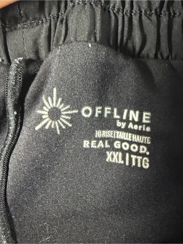 Offline by Aerie Womens XXL Black High Rise Running Shorts Athletic Lined - Image 4
