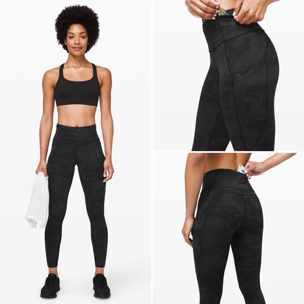 Lululemon Fast and Free Tight II 25" in Incognito Camo Multi Grey Size 4 - Image 5