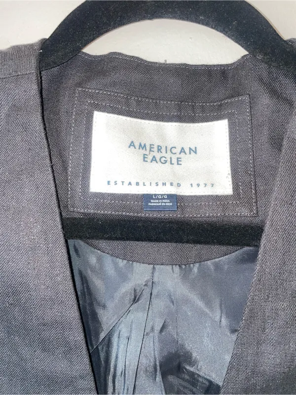 American Eagle Outfitters Gray Tailored Vest - Image 6