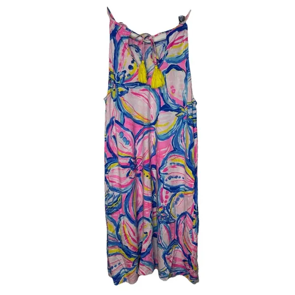 Lilly Pulitzer Women's Dress Margot‎ Swing In Blue Peri Pinch Pinch Tassel Small - Image 5