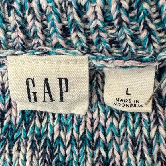 GAP Marled Knit Sweater Soft Cotton Blend Cozy Everyday neutral large‎ - Image 2