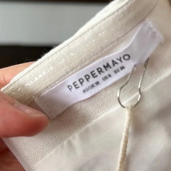 NWT Peppermayo Saving Hearts White Strapless Corset Pleat Hem Mini Tennis Dress - Image 7