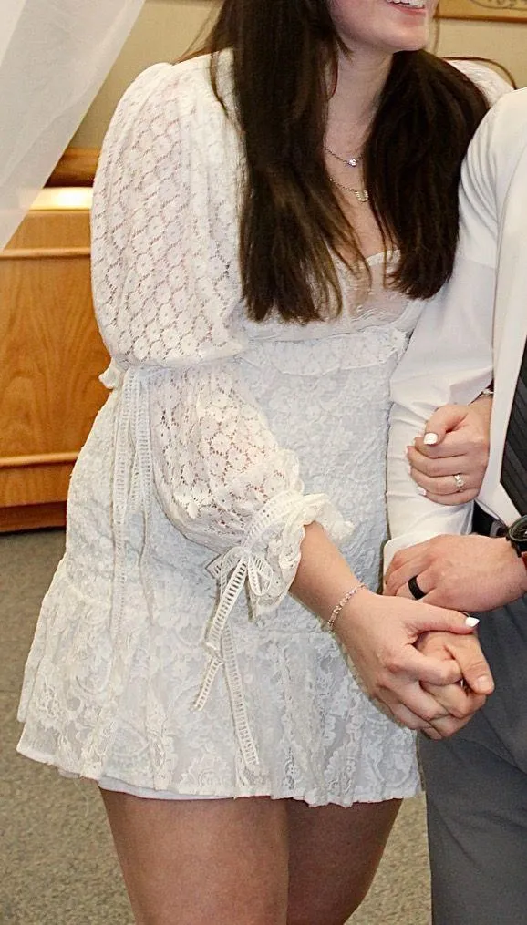 Boohoo Lace Dress White - Image 5