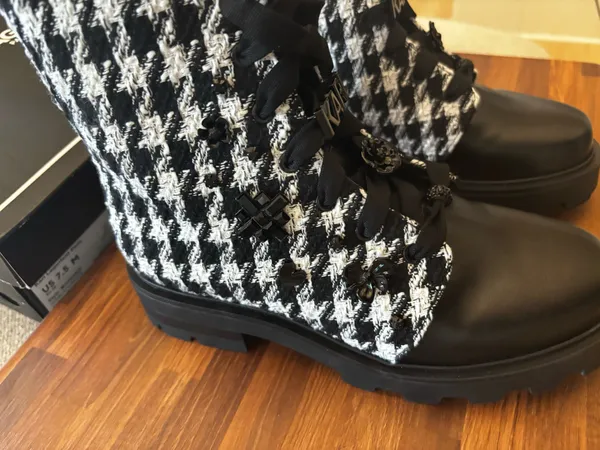 Karl Lagerfeld Women's Makenzie Combat Booties NEW - Image 6