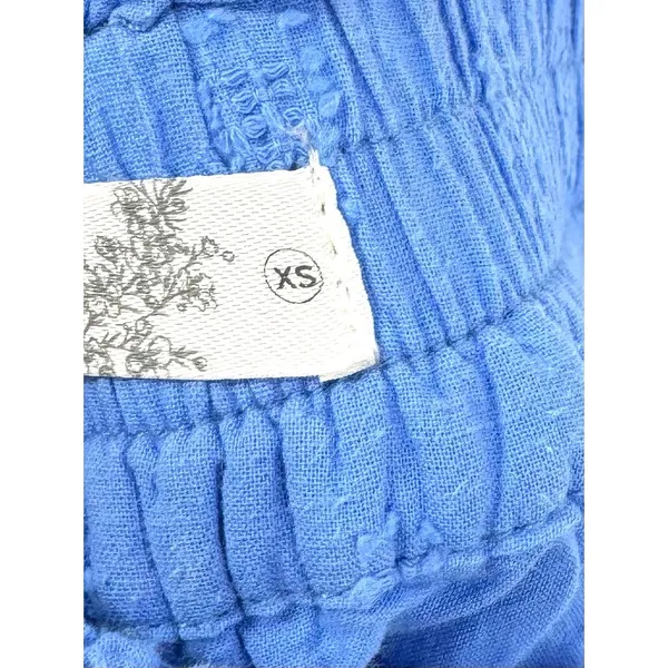 Altar'd State Winslow Blue Tiered Lace Clip Dot Mini Skort XS Boho Cottagecore - Image 5