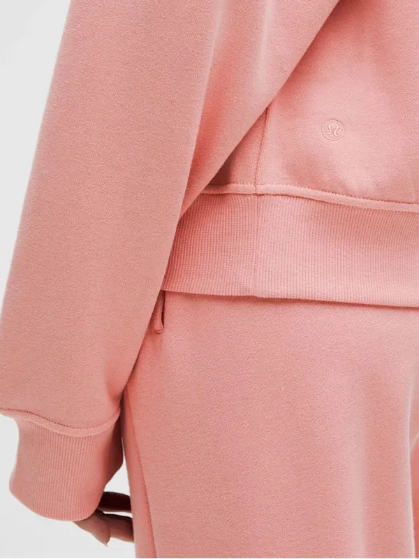 NWT Lululemon Women's Steady State Oversized Hoodie in Tea Rose size small - Image 6