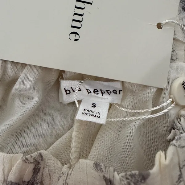 Blu Pepper Bohme Elegant Cream and Gray Maxi Skirt - Image 6
