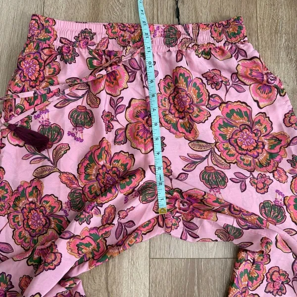 NWT Tahari Drawstring Waist Wide Leg Pants In Princess Floral Size Medium - Image 12