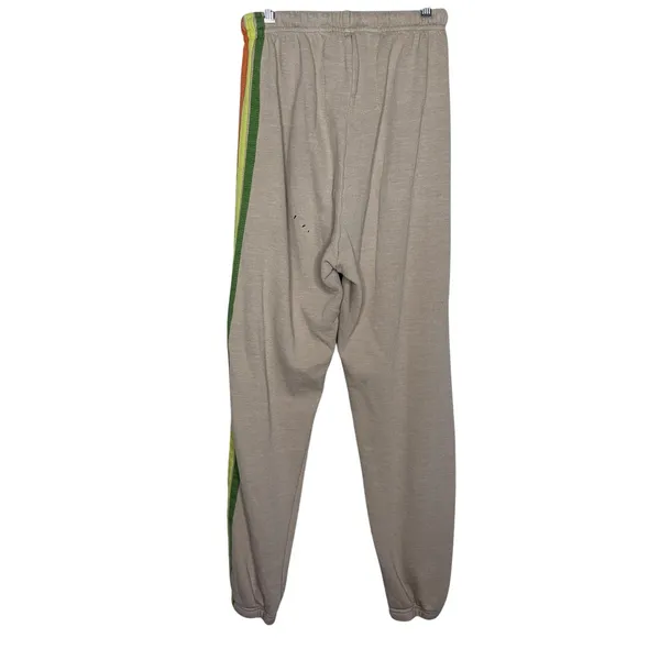 Aviator Nation Rainbow Stripe Sweatpants Size S Flawed - Image 4