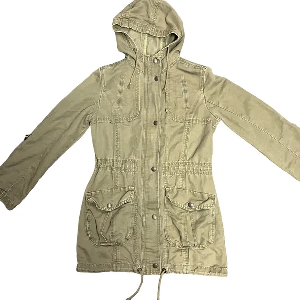 Eddie Bauer Womens Army Green Cargo Pocket Jacket Size Small - Image 2