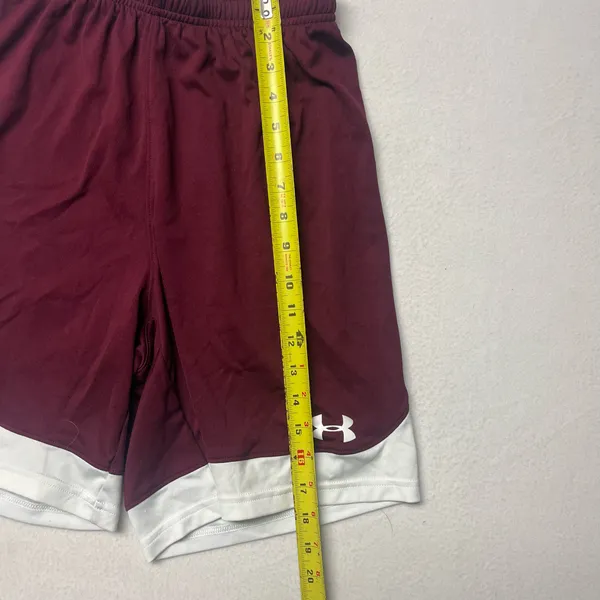 Under Armour Maroon Athletic Shorts Drawstring Men’s Large - Image 4