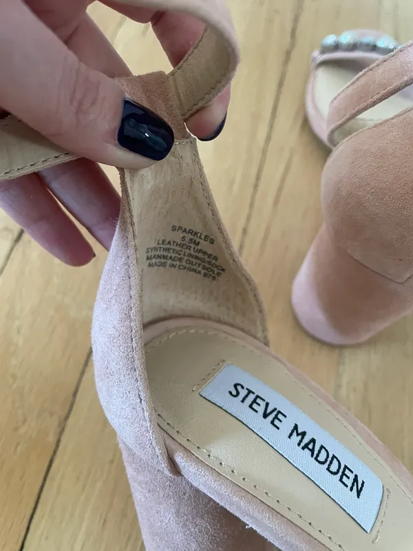 Steve Madden Blush Sparkle Heels - Image 3