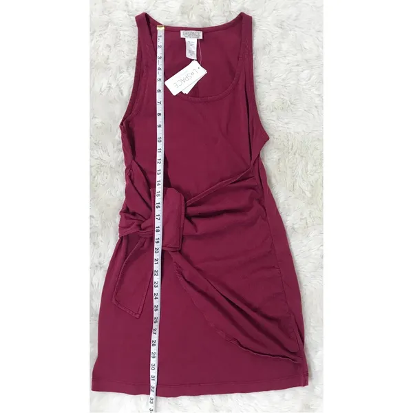 L*SPACE Cypress Burgundy Red Wrap Front Mini‎ Tank Dress Casual Beach Size Small - Image 14