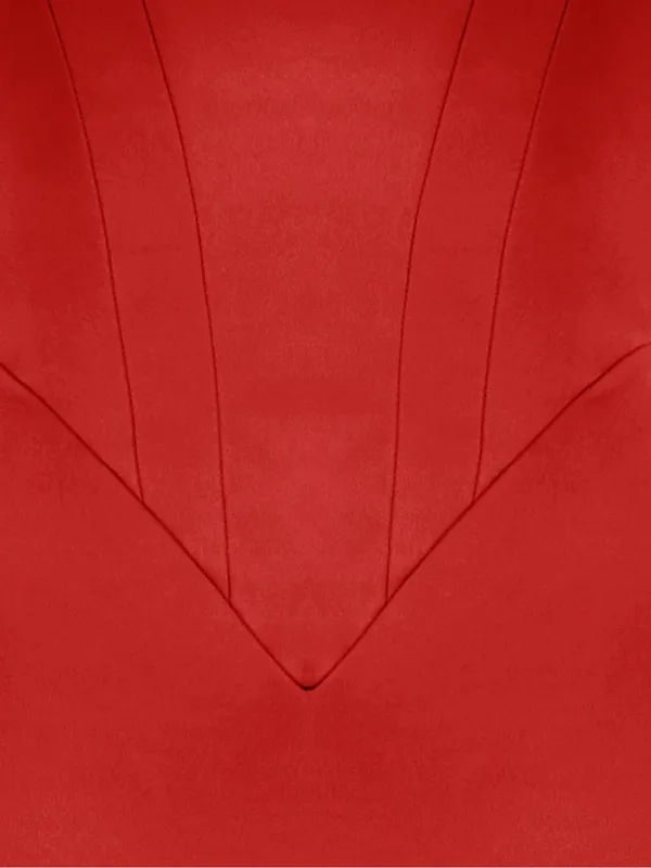 House Of CB Olivette Corset Red Satin Gown - Image 5
