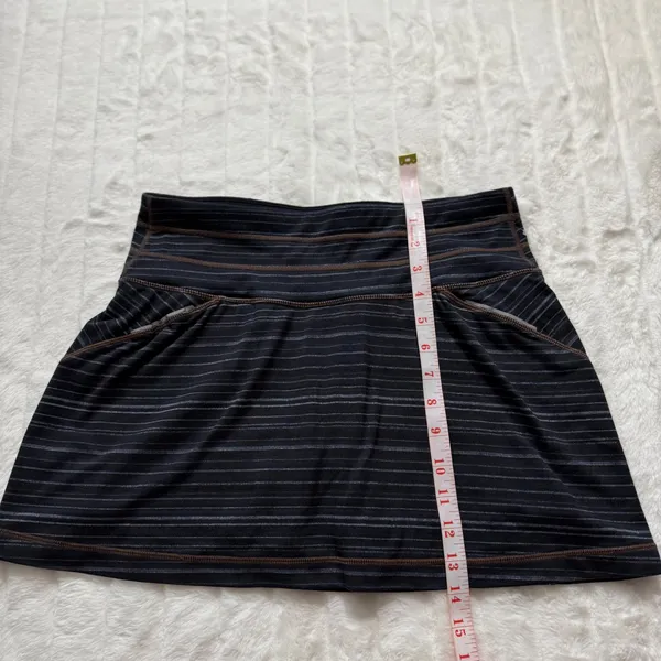 Athleta Black Striped Skort Skirt with Built-In Shorts‎ Activewear Size S - Image 7