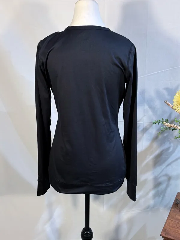 💥Burton Women’s Midweight Dryride Base Layer Crewneck Top Black Thumbholes~M🧡 - Image 2