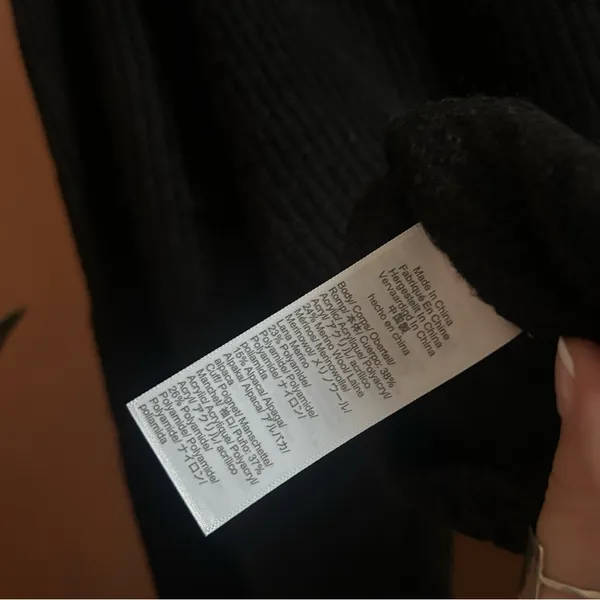 J.‎ Crew Wool Alpaca Cropped Puff Sleeve Turtleneck Sweater Black NWT Size 2X - Image 6
