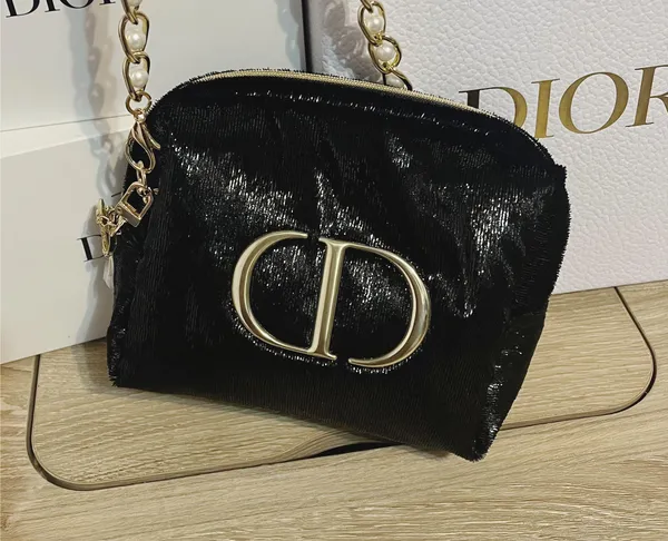 Dior Makeup Cosmetic Case Purse Pouch Shoulder Bag - Image 3
