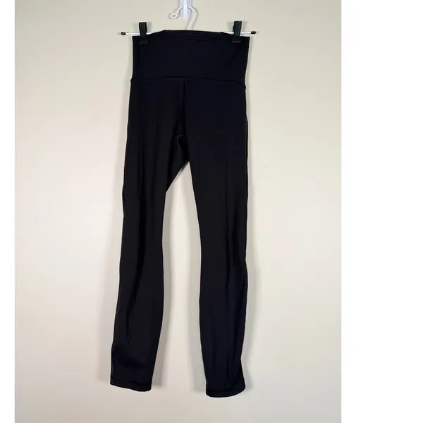 Lululemon High Times Pant Black High Rise 7/8 Yoga Leggings‎ Size 4 LW5AM0S - Image 4