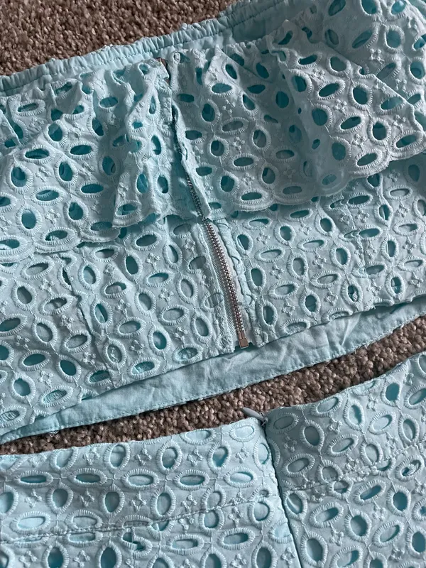 These Three Boutique Aqua Eyelet Set - Image 5