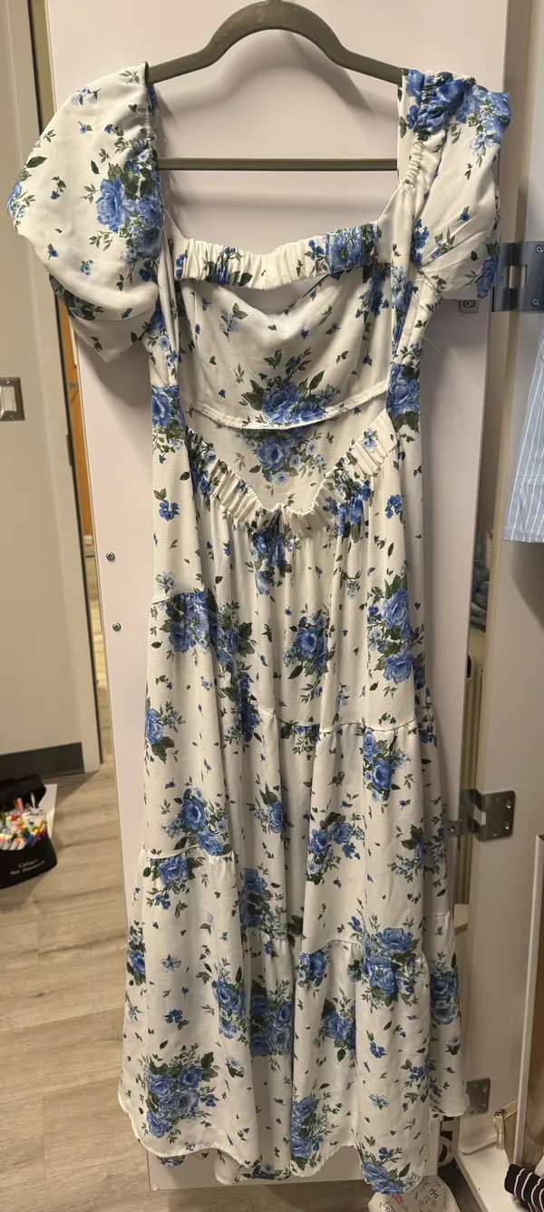 Altar'd State Maxi Dress Floral Blue - Image 2