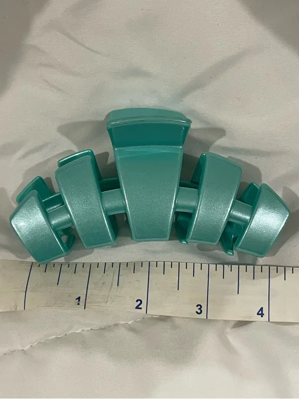 Teleties Turquoise Shimmer Hair Claw Clip - Image 6