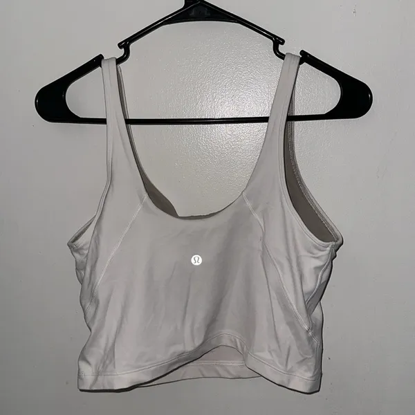Lululemon White Align Crop Tank in Size 10 - Image 9