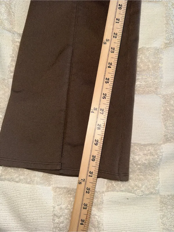 ALO Yoga Brown Boot Cut Pants with Front Slit‎ M - Image 2