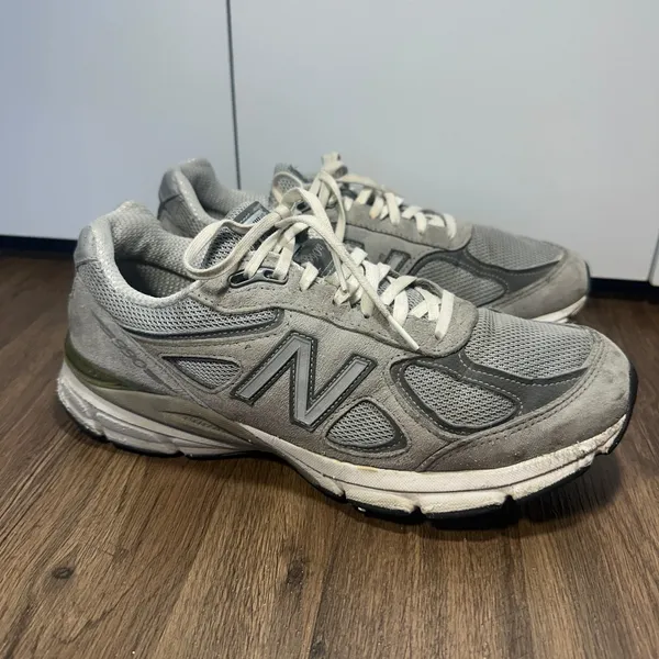 New Balance 990v4 Sneakers Women 9.5 Gray Suede Mesh USA Made Casual Running Dad - Image 2