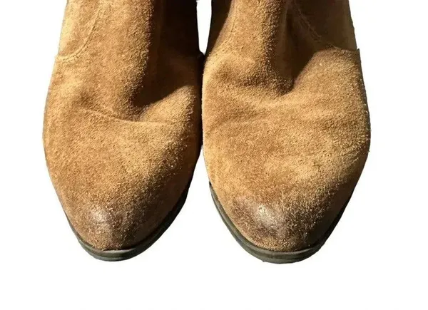 Crown Vintage Ankle Boots Womens Size 8.5 Brown Suede Leather Booties - Image 4