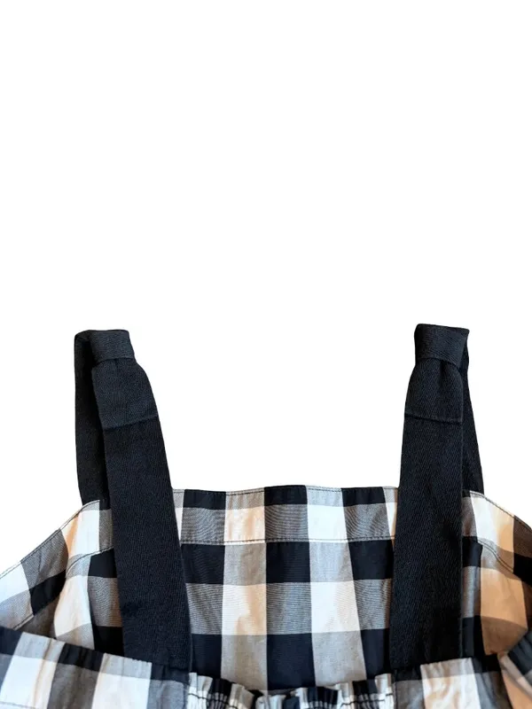 Broome Street x Kate Spade Black White Check Tank Top Shirt Blouse Size 2 Womens - Image 9