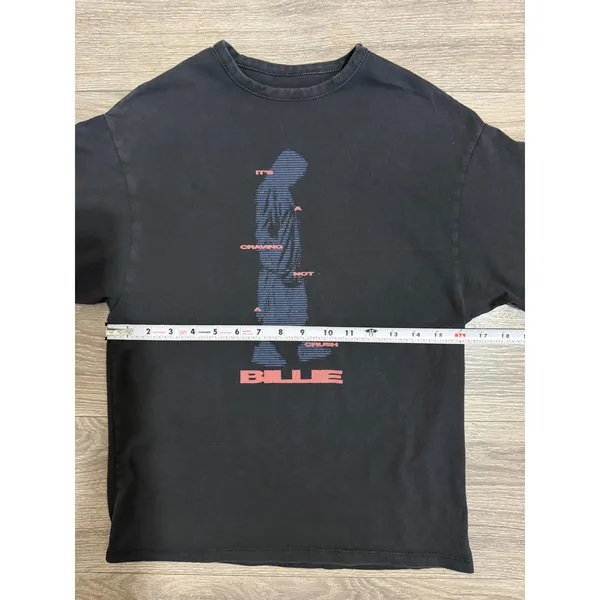 Billie Eilish Women Tee XXS It's A Craving Not A Crush Graphic Black Concert - Image 7