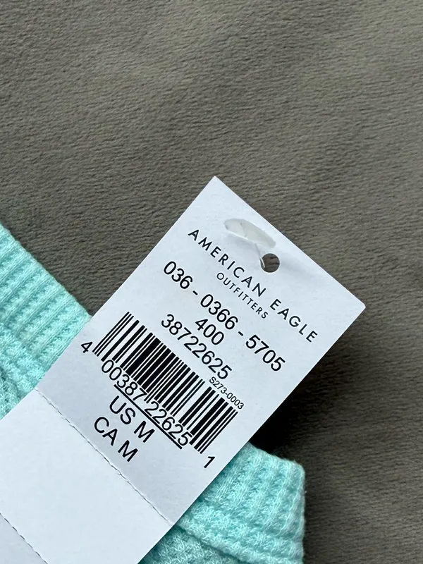 NWT American Eagle Aqua Ribbed Knit Top - Image 2