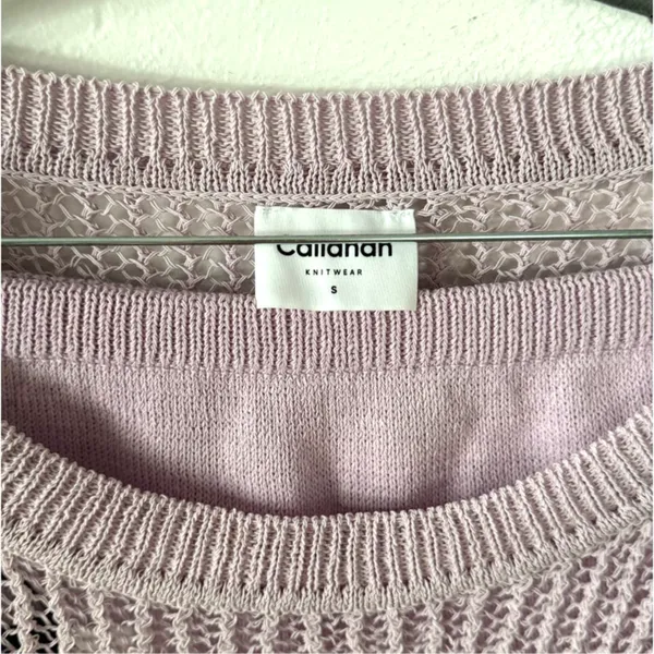 NWT Callahan Knitwear x Revolve Lilac Purple Heart Open Knit Top Brief Short Set - Image 6