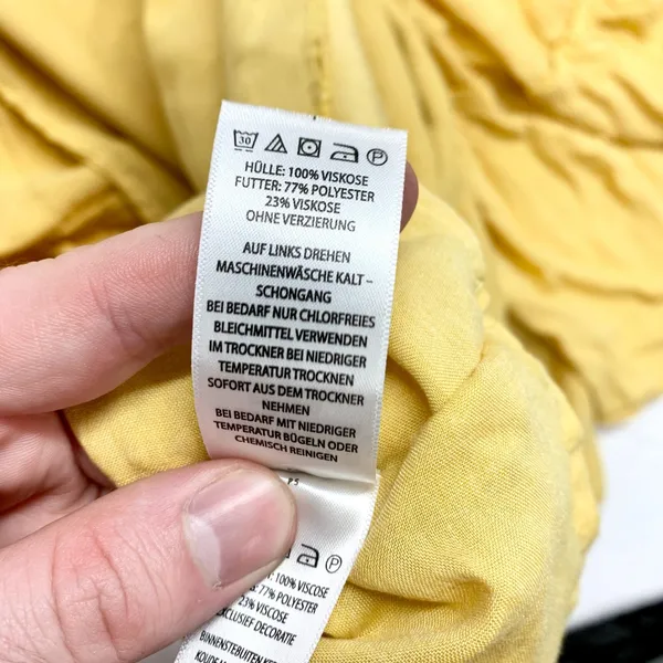 Joie Embroidered Tiered Maxi Dress‎ Womens Size 2 Yellow Boho Summer Rayon Gauze - Image 8