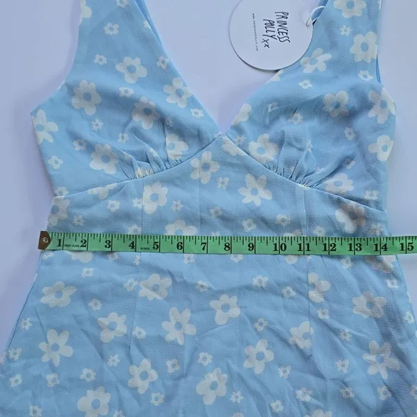 Princess Polly NWT‎ Quincy Mini Dress Sleeveless Blue Floral Women's Size 2 - Image 7