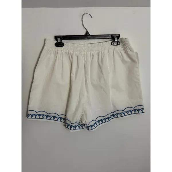 &merci off white embrodiered shorts size large - Image 5