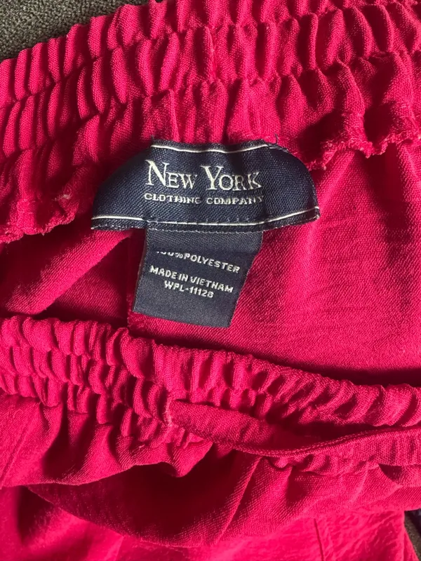New York Clothing Company Bright Fuchsia Elastic Waist Pants - Image 4