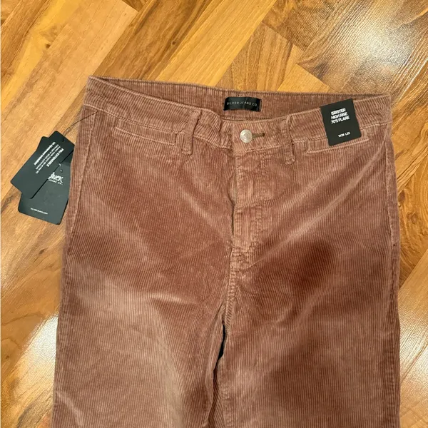 Silver isbister 70’s flare brown curdory wide flare pant‎ NWT retro size 28/33 - Image 4