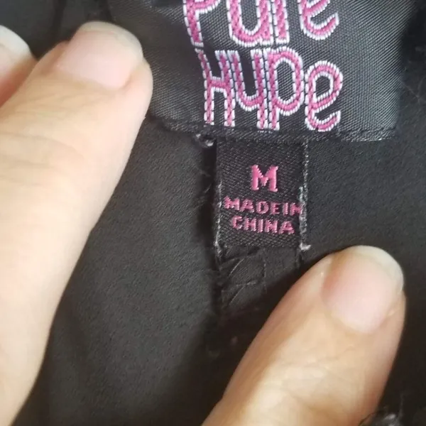 Womens Black Lace Trim Shorts By Pure Hype Size M - Image 2