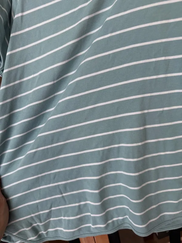 LAKE Pajamas pima sage striped tee short sleeve top tshirt cotton - Image 4